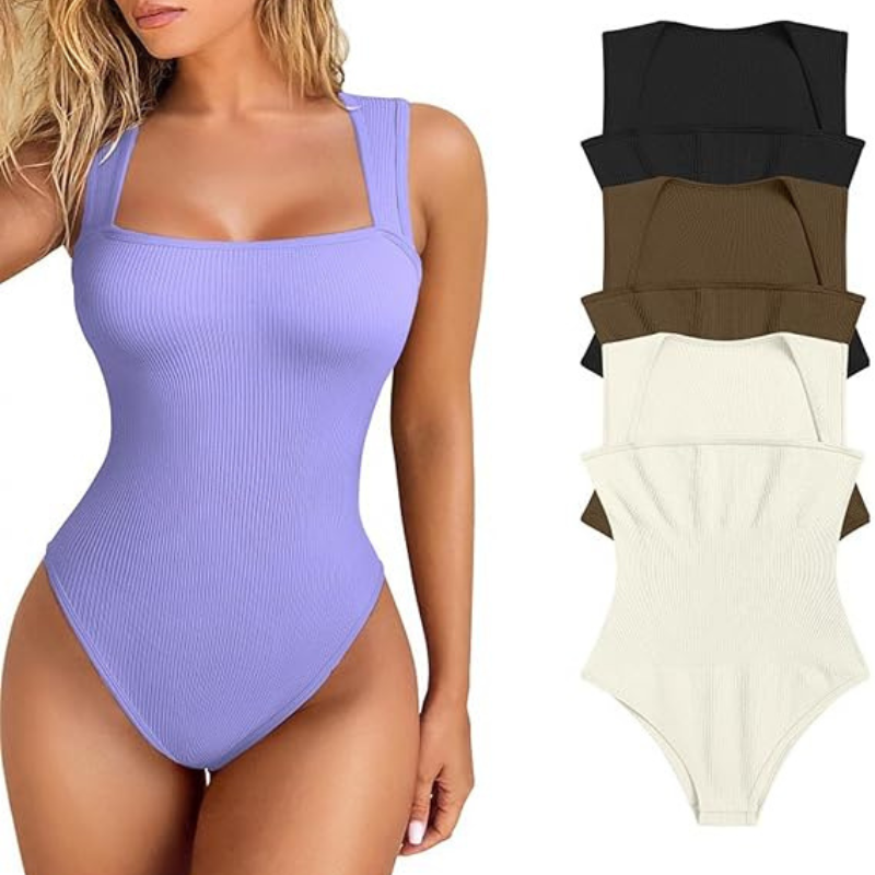 Noovea | Ärmellose Bodysuit mit eckigem Ausschnitt