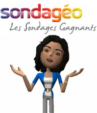 <h4>Sondagéo</h4>Réalisation du site de Sondagéo, intégrant une hôtesse virtuelle via un avatar animé parlant directement aux internautes.